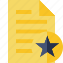 document, file, page, star, text