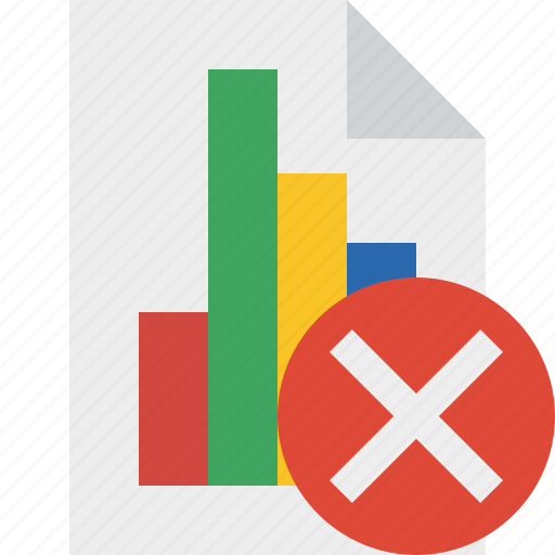 Bar, cancel, chart, document, file, graph, report icon - Download on Iconfinder