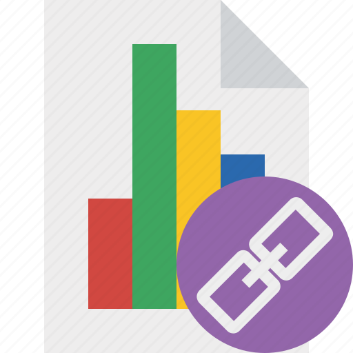Bar, chart, document, file, graph, link, report icon - Download on Iconfinder