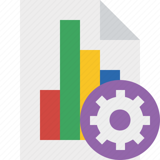 Bar, chart, document, file, graph, report, settings icon - Download on Iconfinder
