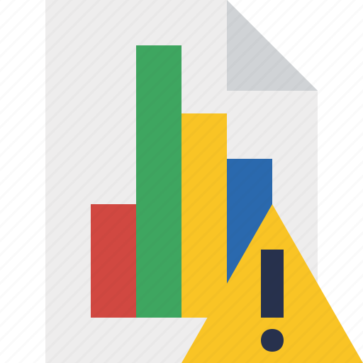 Bar, chart, document, file, graph, report, warning icon - Download on Iconfinder