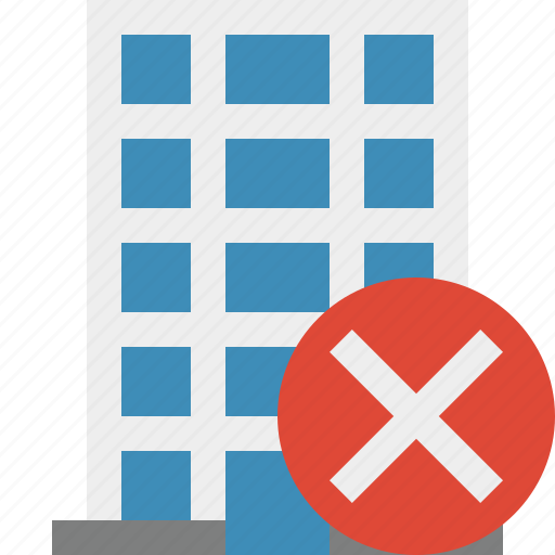 Building, business, cancel, company, estate, house, office icon - Download on Iconfinder
