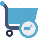 buy, cart, clock, ecommerce, shop, shopping