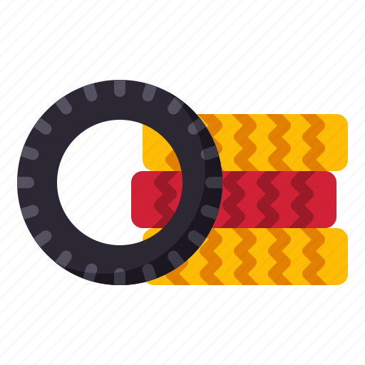 Car, racing, stack, tire, wheel icon - Download on Iconfinder