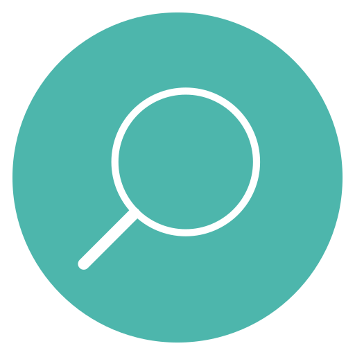 Circle, content, edit, line, magnifying glass, search, thin icon - Free download