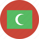 circle, maldives, flag