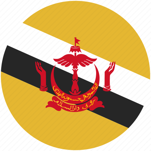 Brunei, circle, flag icon - Download on Iconfinder