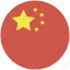 circle, china, flag 