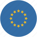 eu, europe, circle, flag