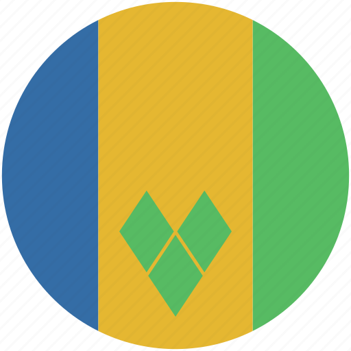 And, flag, vincent, saint, grenadines, circle icon - Download on Iconfinder