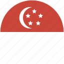 circle, flag, singapore