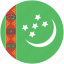 circle, flag, turkmenistan 