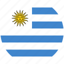 circle, flag, uruguay
