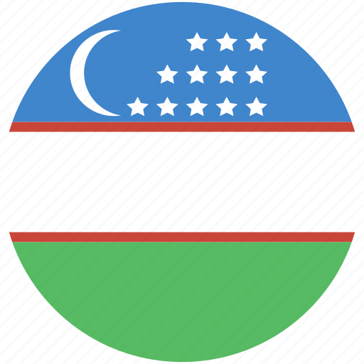 Uzbekistan, circle, flag icon - Download on Iconfinder