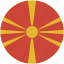 circle, flag, macedonia 