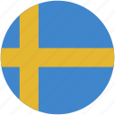 sweden, circle, flag