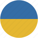 ukraine, circle, flag