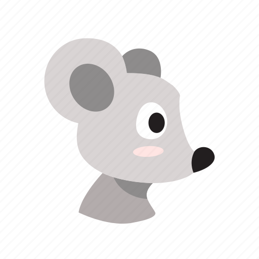 Animal, cartoon, character, cute, lovely, mouse, side icon - Download on Iconfinder