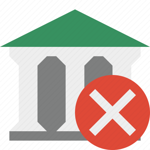 Bank, banking, building, business, cancel, finance, money icon - Download on Iconfinder