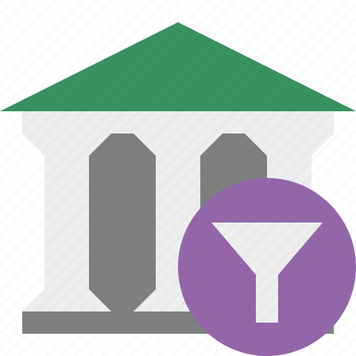 Bank, banking, building, business, filter, finance, money icon - Download on Iconfinder