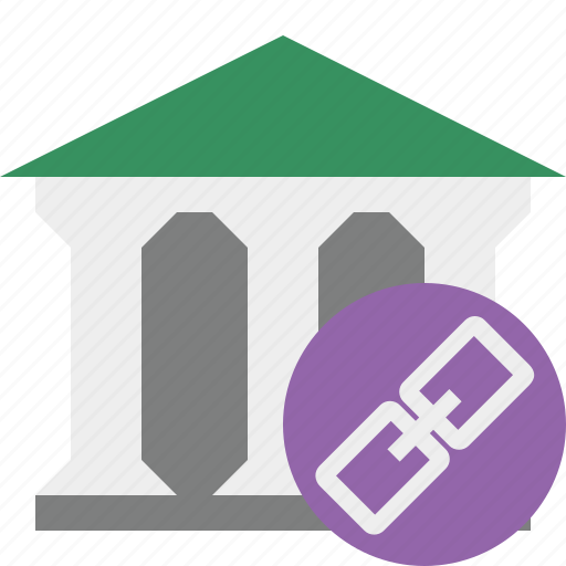 Bank, banking, building, business, finance, link, money icon - Download on Iconfinder