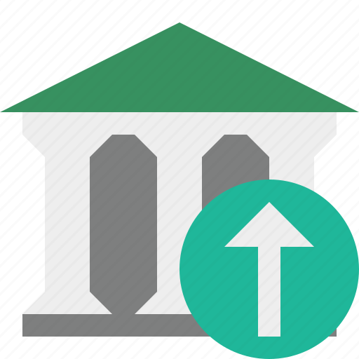 Bank, banking, building, business, finance, money, upload icon - Download on Iconfinder