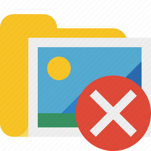 Cancel, folder, gallery, images, media, pictures icon - Download on Iconfinder
