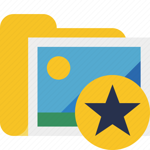 Folder, gallery, images, media, pictures, star icon - Download on Iconfinder