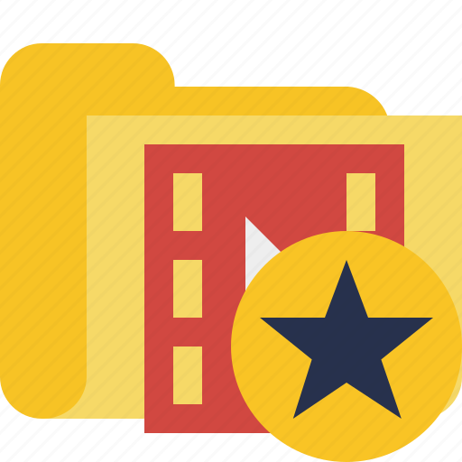 Film, folder, media, movie, star, video icon - Download on Iconfinder