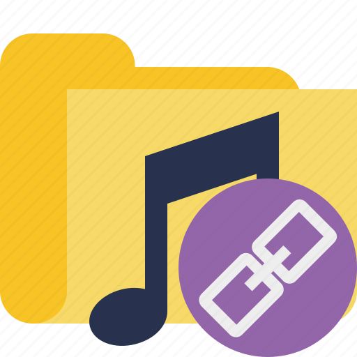 Audio, folder, link, media, music, songs icon - Download on Iconfinder