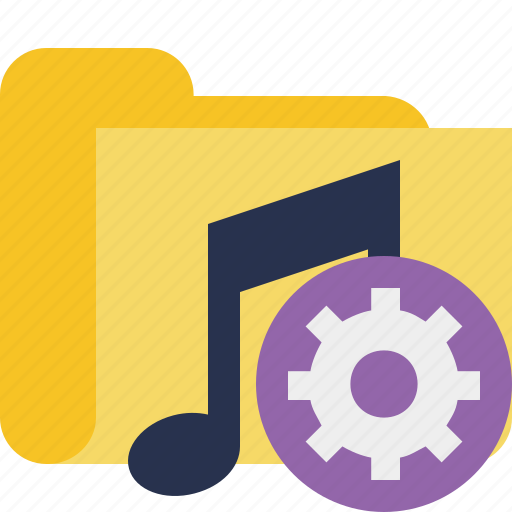 Audio, folder, media, music, settings, songs icon - Download on Iconfinder