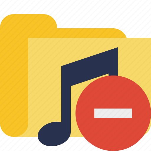 Audio, folder, media, music, songs, stop icon - Download on Iconfinder