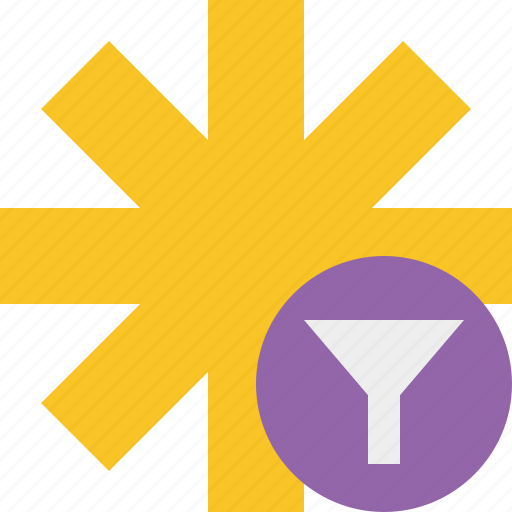Asterisk, filter, password, pharmacy, star, yellow icon - Download on Iconfinder