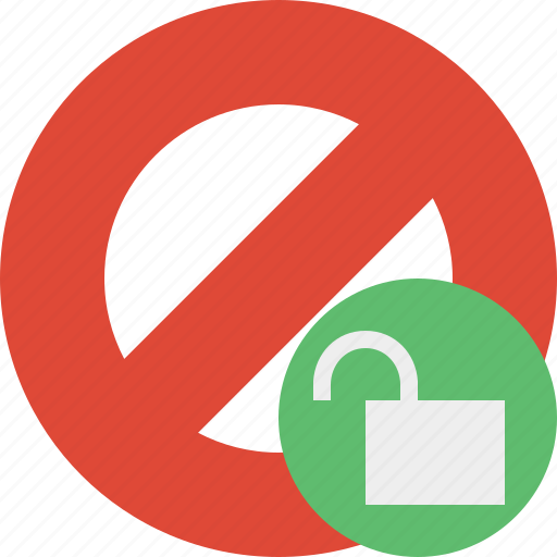 Block, cancel, lock, stop, unlock icon - Download on Iconfinder