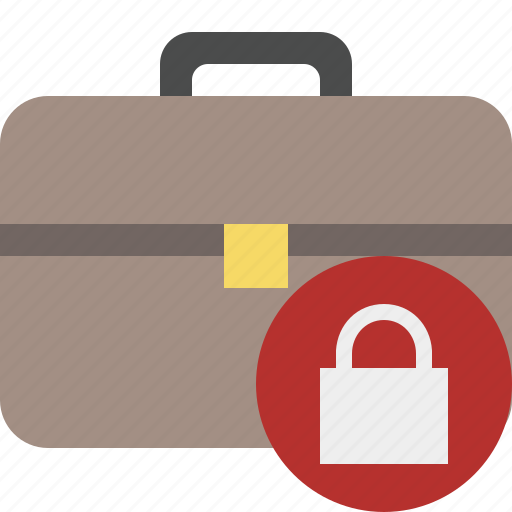 Bag, briefcase, business, lock, portfolio, suitcase, work icon - Download on Iconfinder
