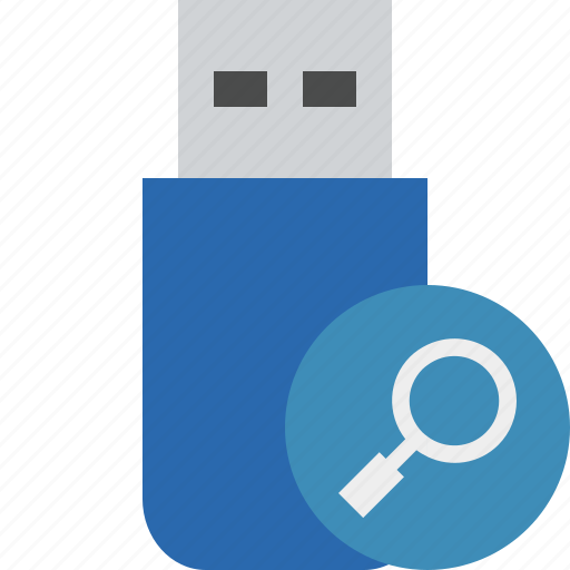 Data, drive, flash, removable, search, storage, usb icon - Download on Iconfinder
