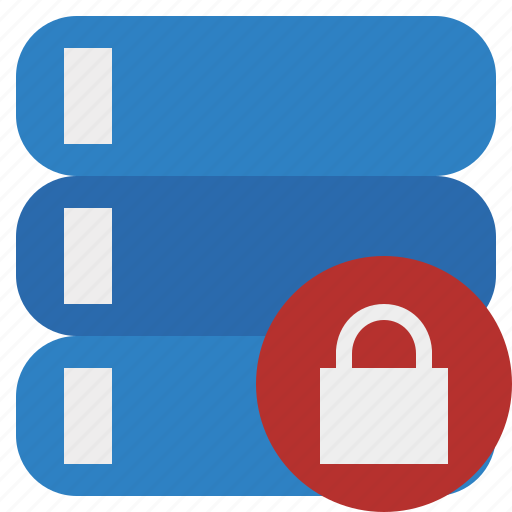 Data, database, lock, server, storage icon - Download on Iconfinder