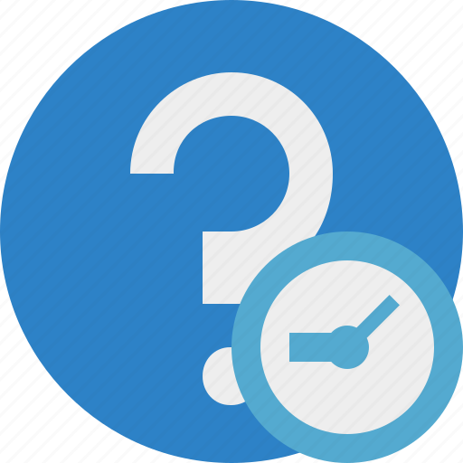 Clock, faq, help, question, support icon - Download on Iconfinder