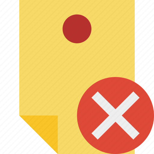 Cancel, document, memo, note, pin, reminder, sticker icon - Download on Iconfinder