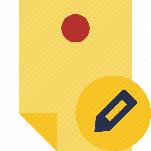 Document, edit, memo, note, pin, reminder, sticker icon - Download on Iconfinder