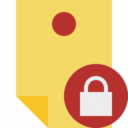 Document, lock, memo, note, pin, reminder, sticker icon - Download on Iconfinder