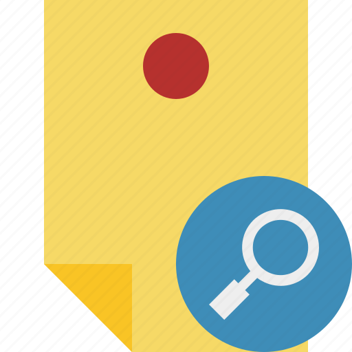 Document, memo, note, pin, reminder, search, sticker icon - Download on Iconfinder