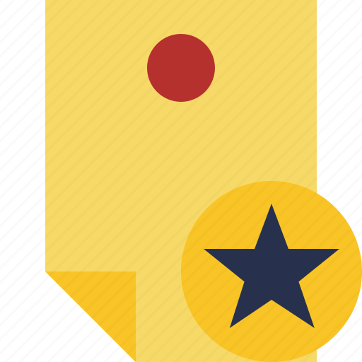 Document, memo, note, pin, reminder, star, sticker icon - Download on Iconfinder