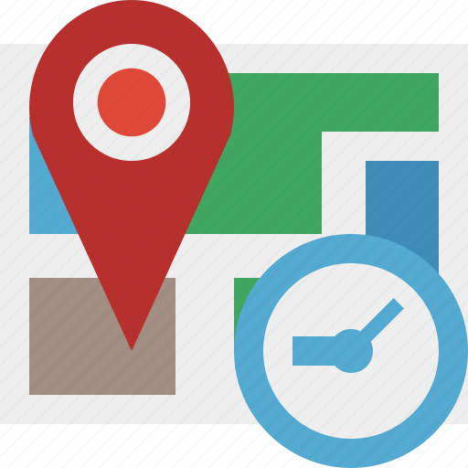Clock, gps, location, map, marker, navigation, pin icon - Download on Iconfinder