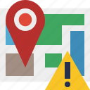gps, location, map, marker, navigation, pin, warning