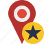 gps, location, map, marker, navigation, pin, star 
