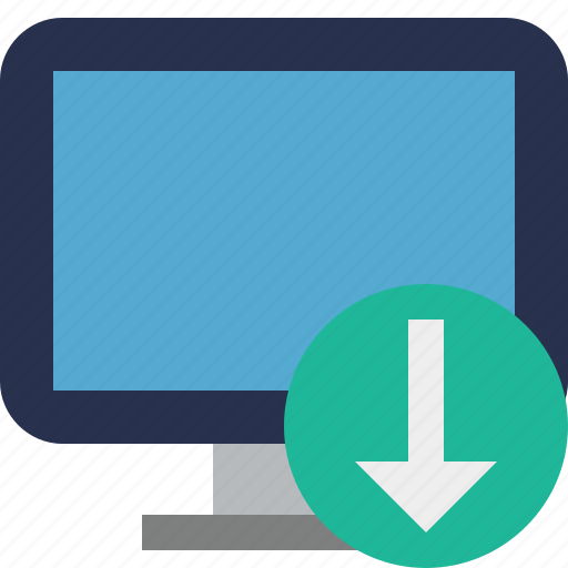 Computer, desktop, display, download, monitor, screen icon - Download on Iconfinder