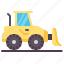 bulldozer, backhoe, machine, construction 
