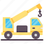 crane, truck, construction, equipment, tool 