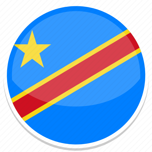 Kinshasa, congo, flag, round icon - Download on Iconfinder